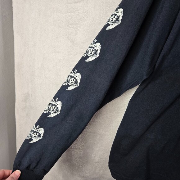 Sons of Anarchy XL Men's Long Sleeve tshirt Crew Neck Gilden Motorcycle Skull - Picture 6 of 8